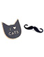 Fashion Black Cat Shape Decorated Brooch