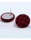 Retro Red Round Shape Decorated Earrings