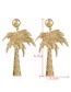 Fashion Gold Color Coconut Tree Shape Decorated Earrings
