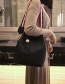 Fashion Black Tassel Shape Decorated Bag (3pcs)