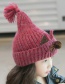 Lovely Pink Cartoon Pattern Design Child Knitted Cap(2-7 Yesrs Old )