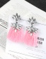 Fashion Purple Geometric Shape Diamond Decorated Tassel Earrings