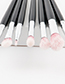 Trendy Pink+black Color Matching Decorated Makeup Brush(7pcs)