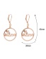 Fashion Gold Color Letter Pattern Decorated Pure Color Earrings