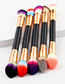 Trendy Blue+red Round Shape Decorated Makeup Brush