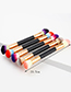 Trendy Blue+red Round Shape Decorated Makeup Brush