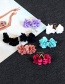 Fashion Black Flower Pendant Decorated Earrings
