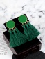 Bohemia Beige Pure Color Decorated Tassel Earrings
