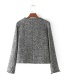 Fashion Gray Pure Color Decorated Long Sleeves Coat