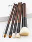 Fashion Brown Color-maching Decorated Brushes (5pcs)