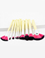 Fashion Yellow Color-maching Decorated Brushes (10pcs)