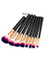 Fashion Purple Color-matching Decorated Brushes (8pcs)