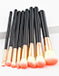 Fashion Light Orange Color-matching Decorated Brushes (8pcs)
