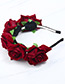 Elegant Red Flower Shape Decorated Hair Clip