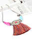 Fashion Multi-color Round Shape Decorated Earrings