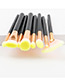 Fashion Yellow Color-matching Decorated Brushes (8pcs)