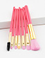 Fashion Pink Color-matching Decorated Brushes (7pcs)