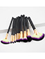 Fashion Black Fan Shape Decorated Brushes (10pcs)