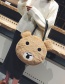 Lovely Khaki Bear Shape Decorated Bag