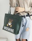 Lovely Green Bear Shape Decorated Bag