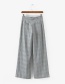 Elegant Gray Pure Color Decorated Ultra-wide-leg Trousers