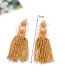 Fashion Champagne Pure Color Decorated Earrings