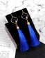 Fashion Pink Square Shape Decorated Tassel Earrings