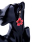 Lovely Red Flower Shape Decorated Earrings