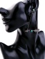 Fashion Black Arrow Shape Decorated Earrings