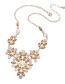 Fashion Champagne Oval Shape Decorated Necklace