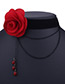 Vintage Black Rose Shape Decoratedchoker