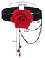Vintage Black Rose Shape Decoratedchoker