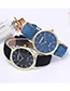 Fashion Blue Pure Color Decorated Watch