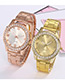 Fashion Rose Gold Diamond Decorated Watch