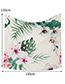 Fashion Green+white Scindapsus Pattern Decorated Blanket