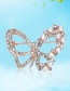 Elegant Gold Color Butterfly Shape Decorated Brooch