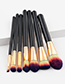 Fashion Black Color-macthing Decorated Brushes