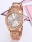 Fashion Rose Gold Pure Color Decorated Watch