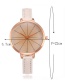 Elegant Plum-red Pure Color Decorated Thin Strap Watch