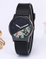 Fashion Green Flower Shape Decorated Watch