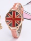 Fashion Brown Flag Pattern Decorated Watch