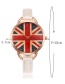 Fashion Gold Color Flag Pattern Decorated Watch
