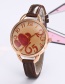 Lovely Black Double Heart Shape Decorated Watch