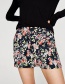 Fashion Multi-color Flower Pattern Decorated Short