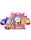 Fashion Multi-color Mermaid Shape Decorated Makeup Brush (6pcs)