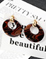 Fashion Plum Red Round Shape Design Hollow Out Earrings