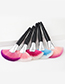 Fashion Pink+white Sector Shape Decorated Makeup Brush