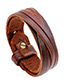 Fashion Brown Pure Color Decorated Bracelet