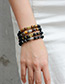 Fashion Brown +silver Color+black Buddha Head Shape Decorated Bracelet