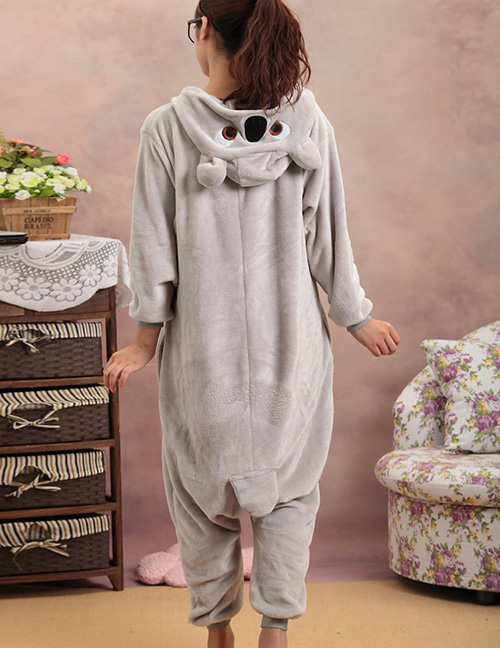 Fashion Gray Koala Shape Decorated Pajamas